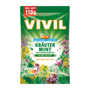 Vivil Krauter Mint Cukierki bez Cukru 110 g